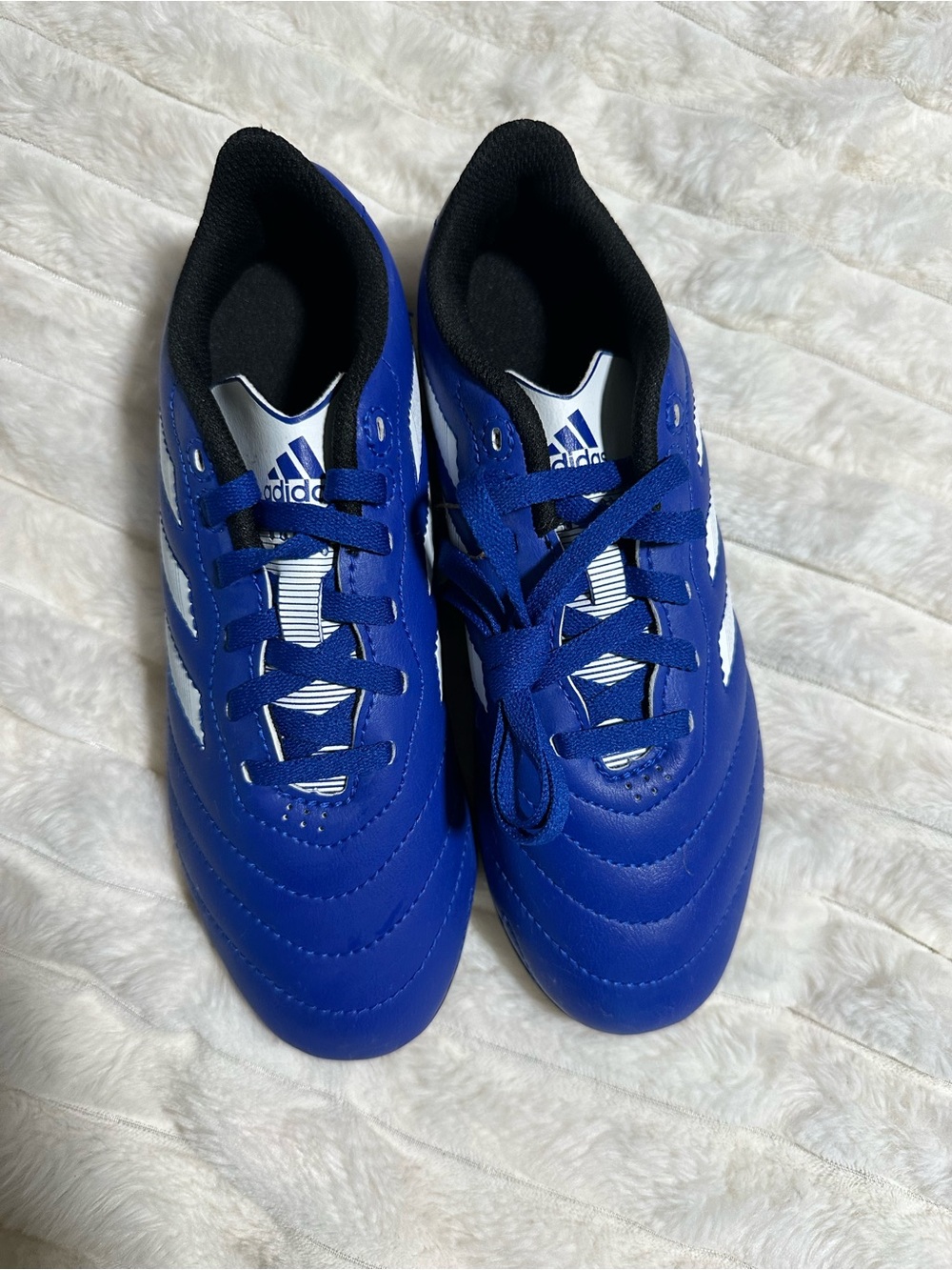 Adidas Goletto VIII Kids Soccer Cleats Blue White Size 3 NWT
